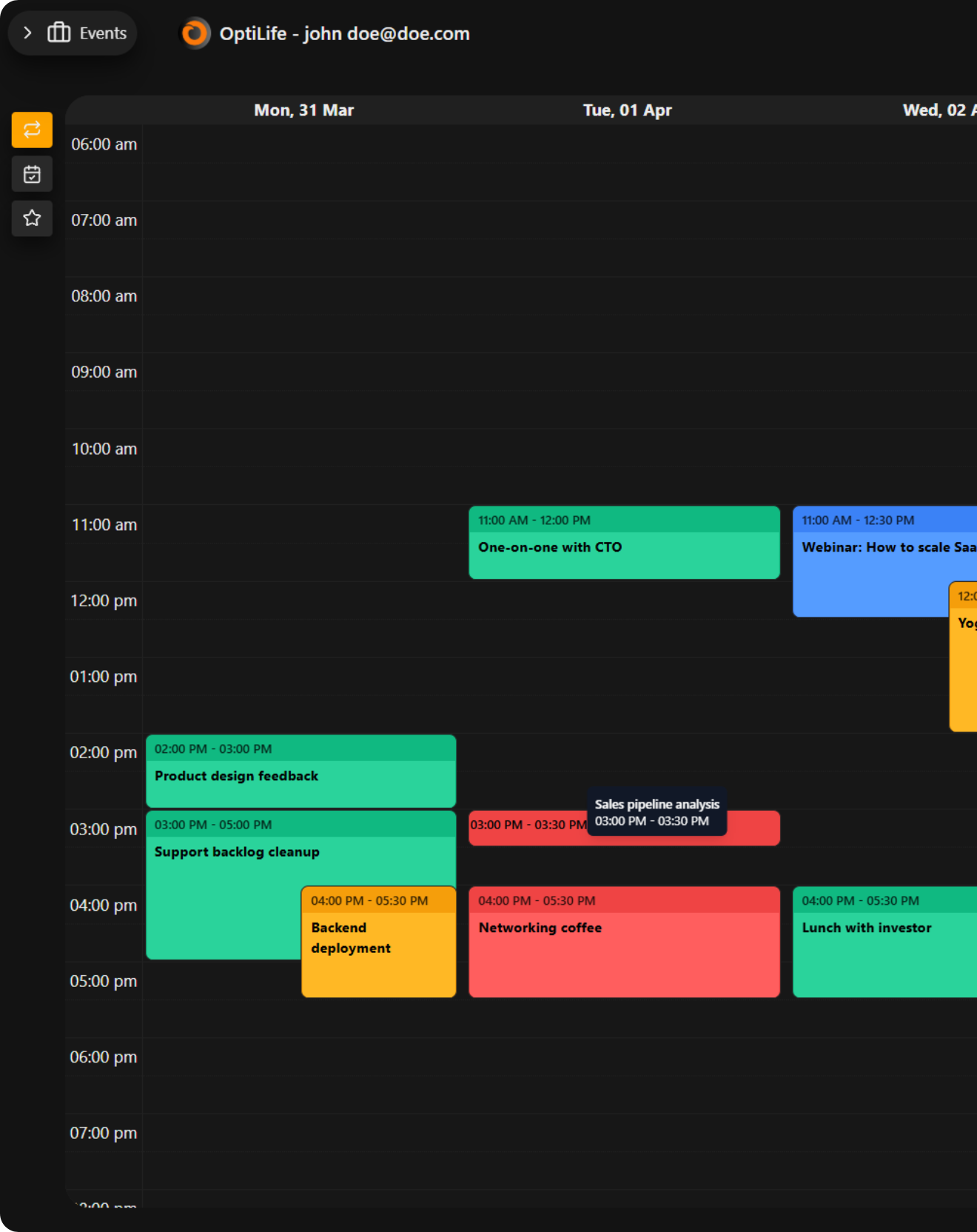 Calendrier OptiLife